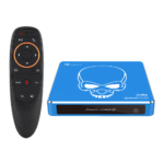 Beelink GT King PRO Android 9 Dolby DTS 4K UHD TV BOX - Front View showing LED with G10 Air-Mouse