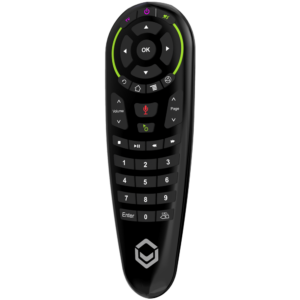 DroiX G30 Air-Mouse Remote with Gyroscope and Google Assistant - Front View at angle