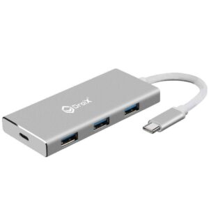 Hub USB Tipo-C DroiX FX7 con puerto USB 3.0 Tipo-C y tres puertos USB 3.0 Tipo-A