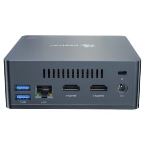 Beelink GK35 Intel Mini PC - vist bagfra i en vinkel