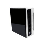 DroiX PROTEUS G4 Intel NUC Mini PC shown from the side with both top and rear i/o visible