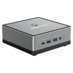 MinisForum UM250 AMD Mini PC - z przednim mikrofonem, portem USB typu C, 2 portami USB typu A i gniazdem słuchawkowym 3,5 mm oraz przyciskiem zasilania