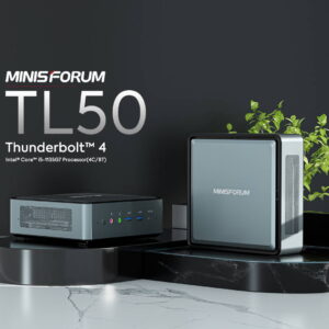 MinisForum EliteMini TL50 Windows 10 Mini PC - Visar i detalj