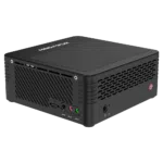 MinisForum EliteMini X500 Windows 10 Mini Computer   Shown from the front and left side
