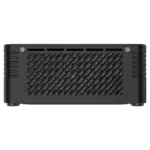 MinisForum EliteMini X500 Windows 10 Mini Computer   Shown from the front and right side