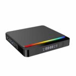 X4 PRO Digital Signage Android BOX - getoond vanaf de voorkant onder een hoek