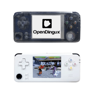 DroiX RS-97 Plus V2 Open Dingux Retro Gaming Console Handheld - przezroczysta i biała