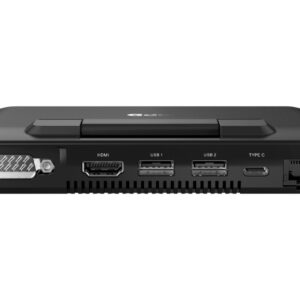 GPD Micro PC de DroiX - Dispositivo portátil con Windows 10 para profesionales ; Puerto RS-232 de visualización, puerto HDMI tipo A, dos puertos USB tipo A, un puerto USB tipo C y puerto Ethernet RJ45.