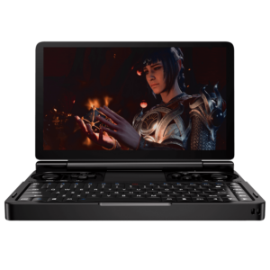 GPD WIN Mini vista frontal, jugando una partida.