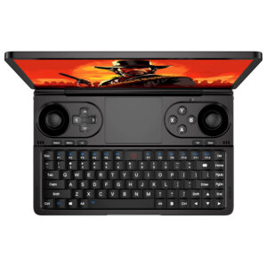 GPD WIN Mini set ovenfra, spiller et spil.