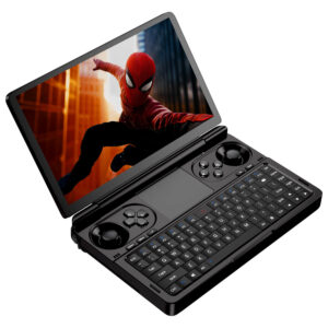 GPD WIN Mini zijaanzicht, spelend.