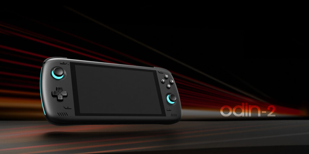 AYN Odin 2 in black featuring a sleek and modern design tailored for audiophiles seeking premium audio experiences