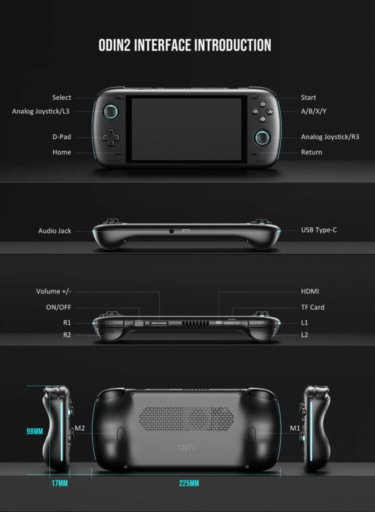 AYN Odin 2 with an intuitive interface designed for easy navigation and control enhancing the user experience for audiophiles