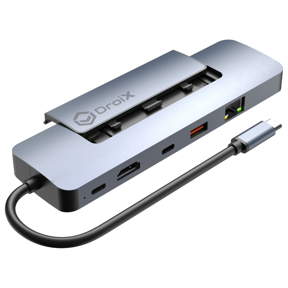 DroiX NH8 USB-hub med NVMe-rendering