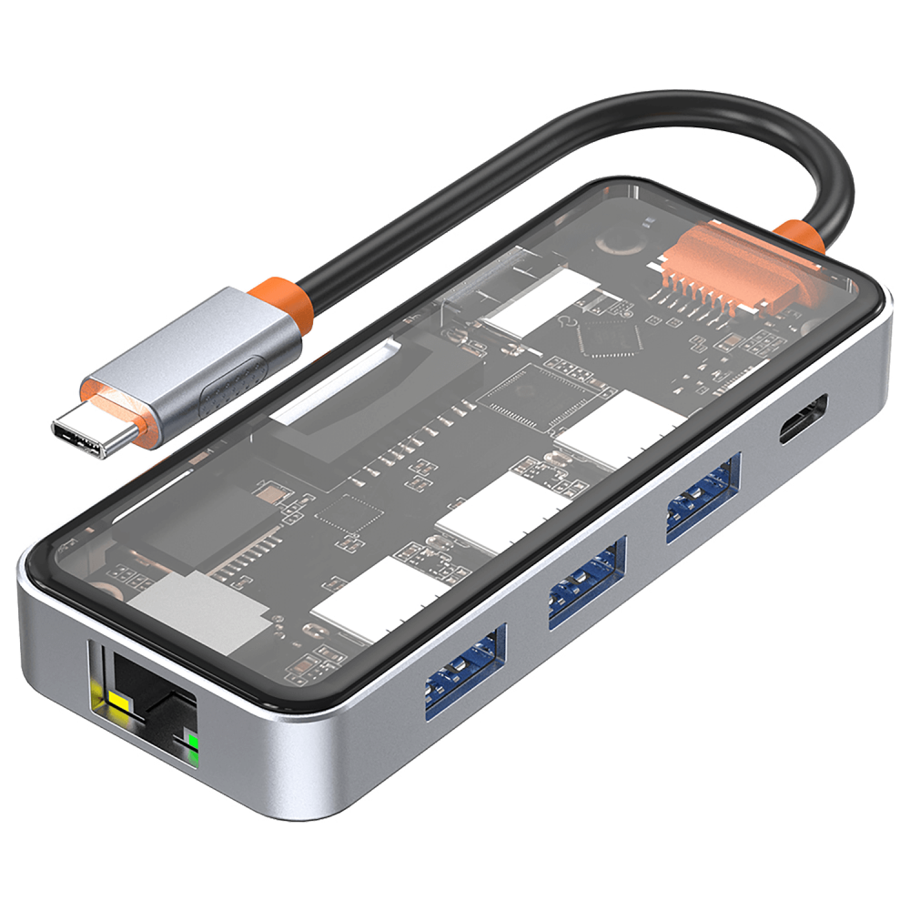 DroiX NT8 Clear USB Hub Rendering