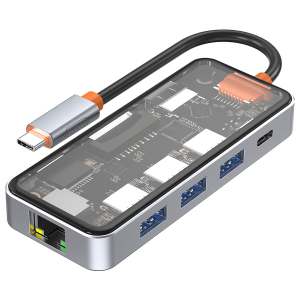 DroiX NT8 Clear USB Hub Rendering