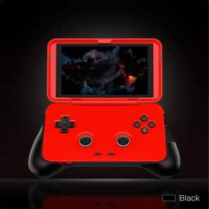 Retroid Pocket Poignée Flip Grip noire avec face avant Flip rouge