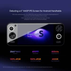 Spécifications détaillées de l&#039;AYANEO Pocket S, doté d&#039;une plateforme de jeu Snapdragon G3x Gen 2, d&#039;un écran miroir borderless de 6 pouces 1440P, d&#039;une mémoire vive pouvant atteindre 16 Go et d&#039;un espace de stockage de 1 To, ainsi que de diverses fonctionnalités axées sur le jeu.