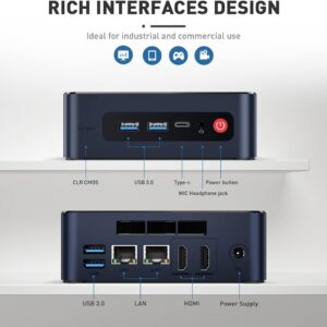 Rich interface options on the Beelink U59, providing versatile connectivity.