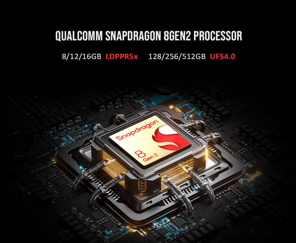 AYN Odin 2 featuring Qualcomm Kyro Snapdragon 8 processor delivering powerful performance and efficiency for enhanced audio processing