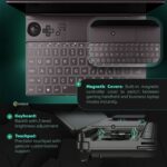 Le GPD Win Max  2 (2024) est doté d'un clavier avec deux niveaux de réglage de la luminosité, ce qui permet une visibilité optimale dans diverses conditions d'éclairage. L'appareil comprend des couvercles magnétiques qui permettent de passer facilement d'un ordinateur portable professionnel à un ordinateur de poche de jeu. En outre, il est doté d'un pavé tactile de précision pour une navigation précise et réactive.