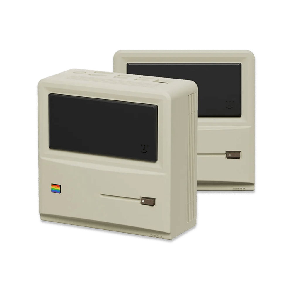 AYANEO AM01 Retro Mini PC Front View Render: Showcasing its sleek design, advanced connectivity ports, and compact form factor, perfect for modern and retro computing needs