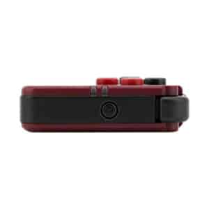 MiYoo A30 in red and gold colors, showcasing the side view with its stylish and vibrant design