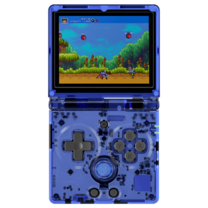 ANBERNIC RG35XXSP Videojuego de mano azul transparente