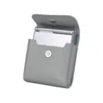 The case features a sleek black exterior a soft inner lining to prevent scratches a magnetic closure for secure storage
