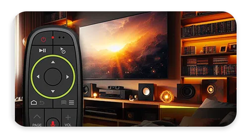 The DroiX G10 Air Mouse being shown to control an amazing futuristic media / cinema room. Making it a must when it comes to accessories for Android TYV Boxes.