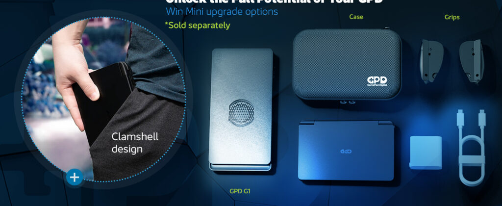 Professional peripherals sold separately for the GPD Win Mini 2024 include protective case grip external GPU dock and extensive external interfaces with 65W PD fast charging enhancing versatility into a workstation for gaming or productivity