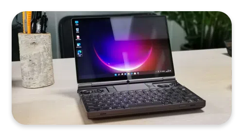 WIN MAX 2 gaming laptop 2-in-1 with magnetic gamepad covers to turn it into a professional mini laptop