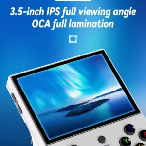 RG35XXPLUS02 DROIX Global Anbernic RG35XX Plus 35 inch IPS display with OCA full lamination 640x480 resolution and vibrant colors for immersive gaming experiences