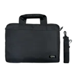 A black protective case with handles designed for the GPD Duo featuring a sleek design and a detachable shoulder strap The GPD logo is visible in the lower corner
