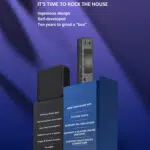 An image illustrating the X9s compatibility with various devices including TVs computers and projectors for versatile gaming experiences The device accompanied by two controllers is shown in multiple settings to emphasize its flexibility