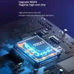 Graphic showcasing the advanced 905X3 chip emphasizing high performance improved resolution and smoother operation with an illustration of the chip on a circuit board