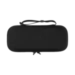 Exterior view of the AYN Odin 2 and Portal carrying case featuring a durable black shell with a textured surface dual zipper closure and a wrist strap for easy carrying