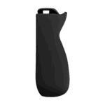 A top down view of the black grip accessory for the AYANEO Pocket ACE against a white background The accessory has two large cutouts for the devices shoulder buttons and a central cutout along with two ergonomic grips on each side
